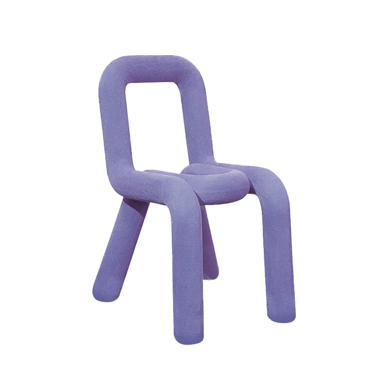 Contemporary Chair Open Back Dining Armless Dining Chairs with Metal Legs for Kitchen