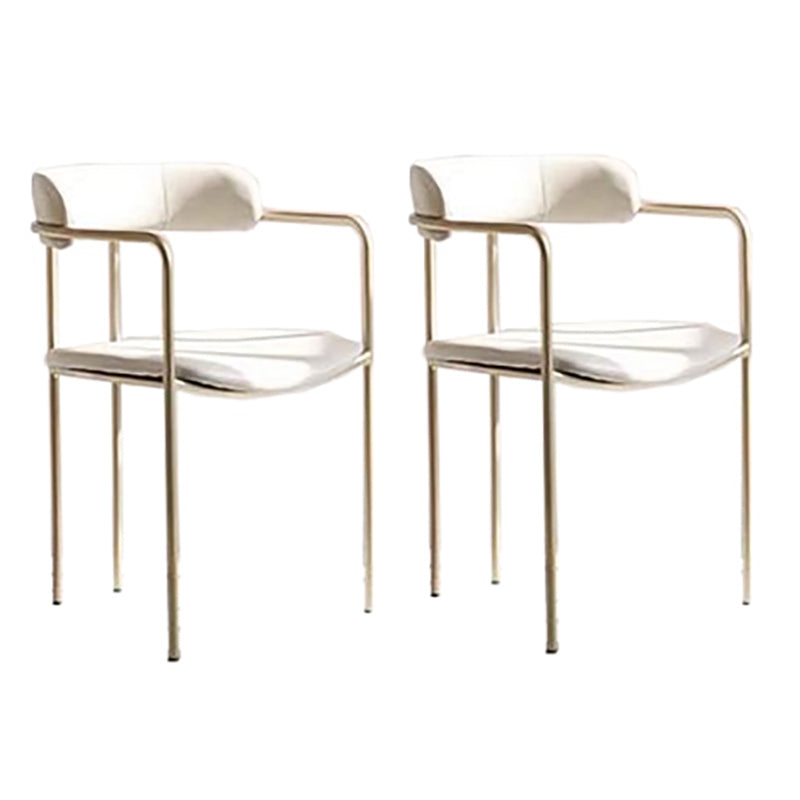 Luxurious Upholstered Arm Chair Open Back Side Velvet Chair with Metal Base