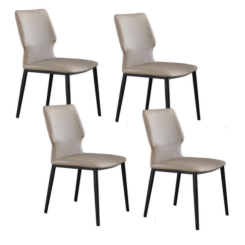 Industrial Style Chair Dining Armless Chair for Kitchen with Metal Legs