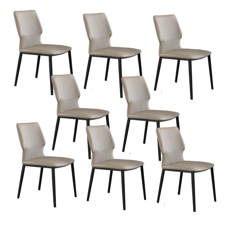 Industrial Style Chair Dining Armless Chair for Kitchen with Metal Legs