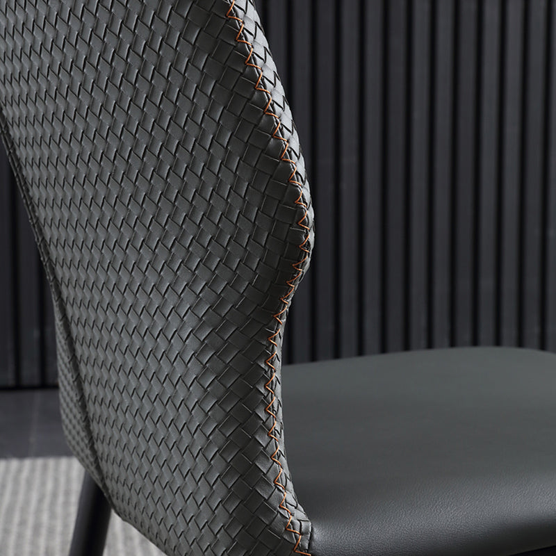 Industrial Style Chair Dining Armless Chair for Kitchen with Metal Legs