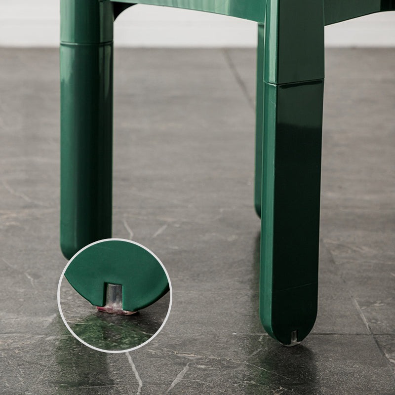 Modern Open Back Side Chair Plastic Indoor Armless Chair for Dining Room Bedroom