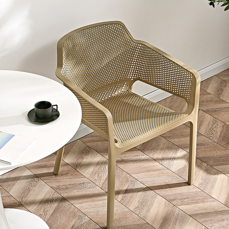 Designer Style Arm Chair Plastic Cross Back Side Chair for Restaurant