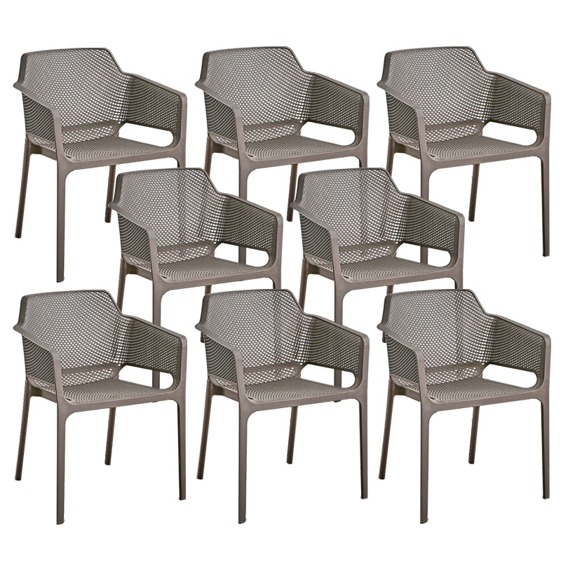 Designer Style Arm Chair Plastic Cross Back Side Chair for Restaurant