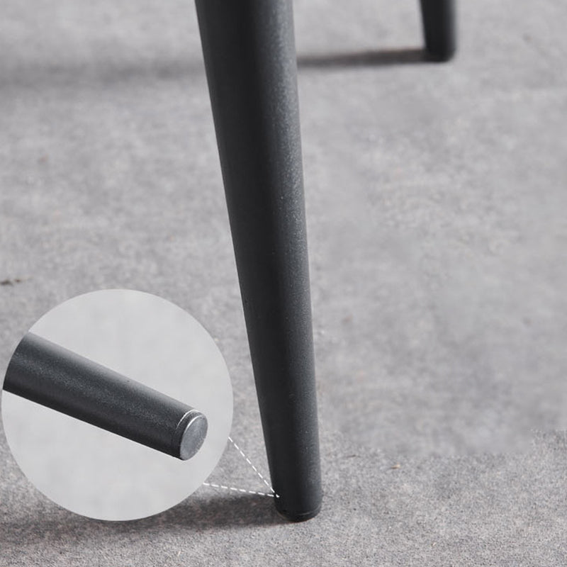 Upholstered Dining Chair Faux Leather and Metal Dining Room Chair