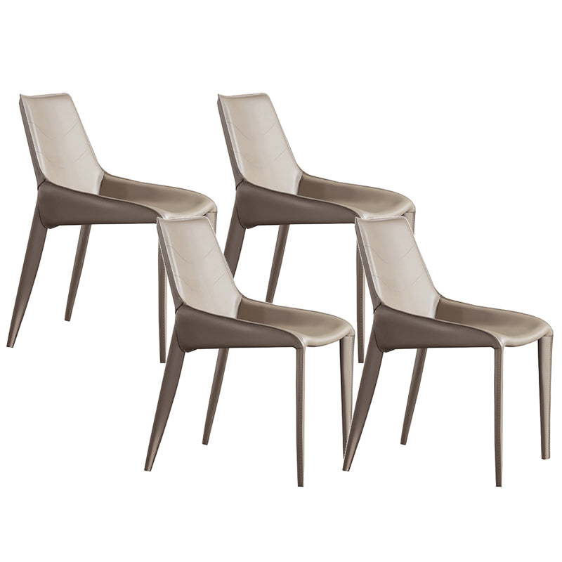 Contemporary Upholstered Dining Chairs Faux Leather Dining Room Chair