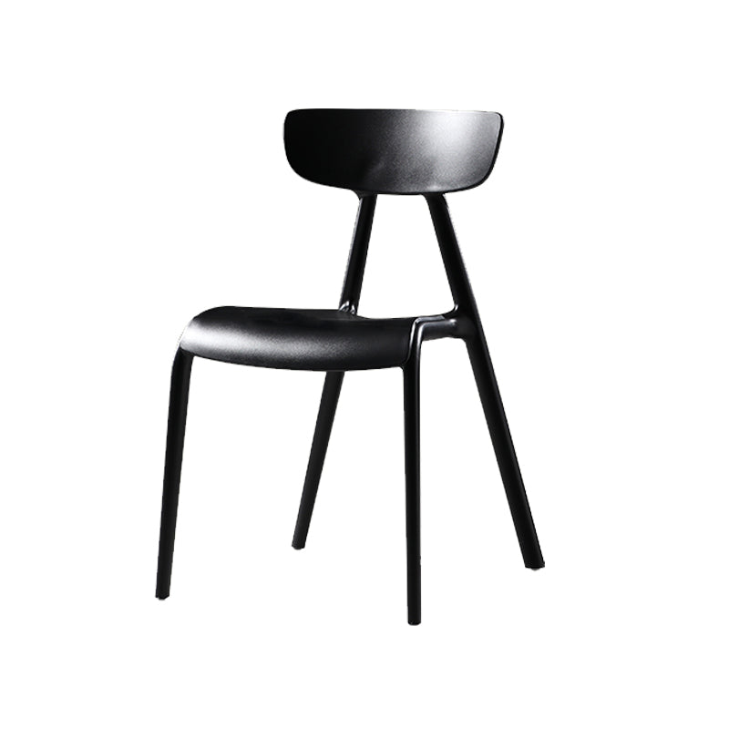 Nordic Open Back Side Chair Plastic Indoor Armless Chair for Dining Room