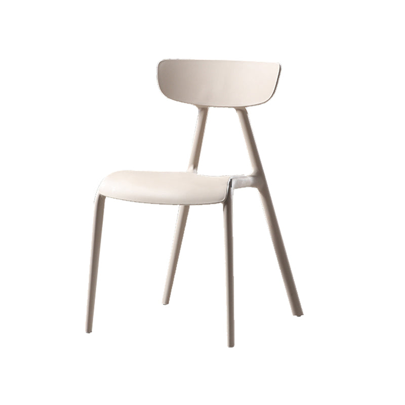 Nordic Open Back Side Chair Plastic Indoor Armless Chair for Dining Room