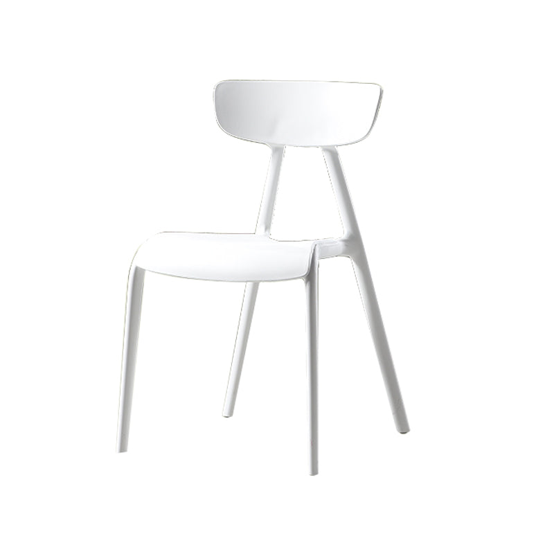 Nordic Open Back Side Chair Plastic Indoor Armless Chair for Dining Room