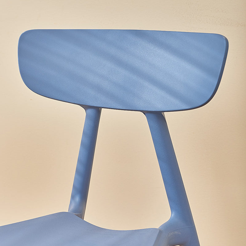 Nordic Open Back Side Chair Plastic Indoor Armless Chair for Dining Room