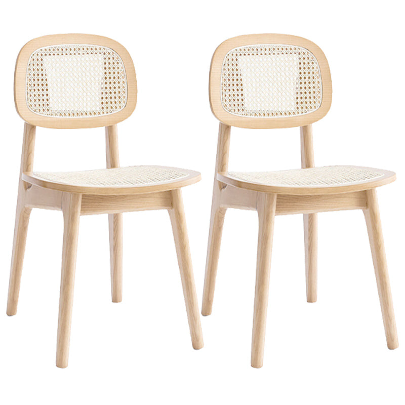 Traditional Style Dining Chair Solid Wood Cane Back Side Chair