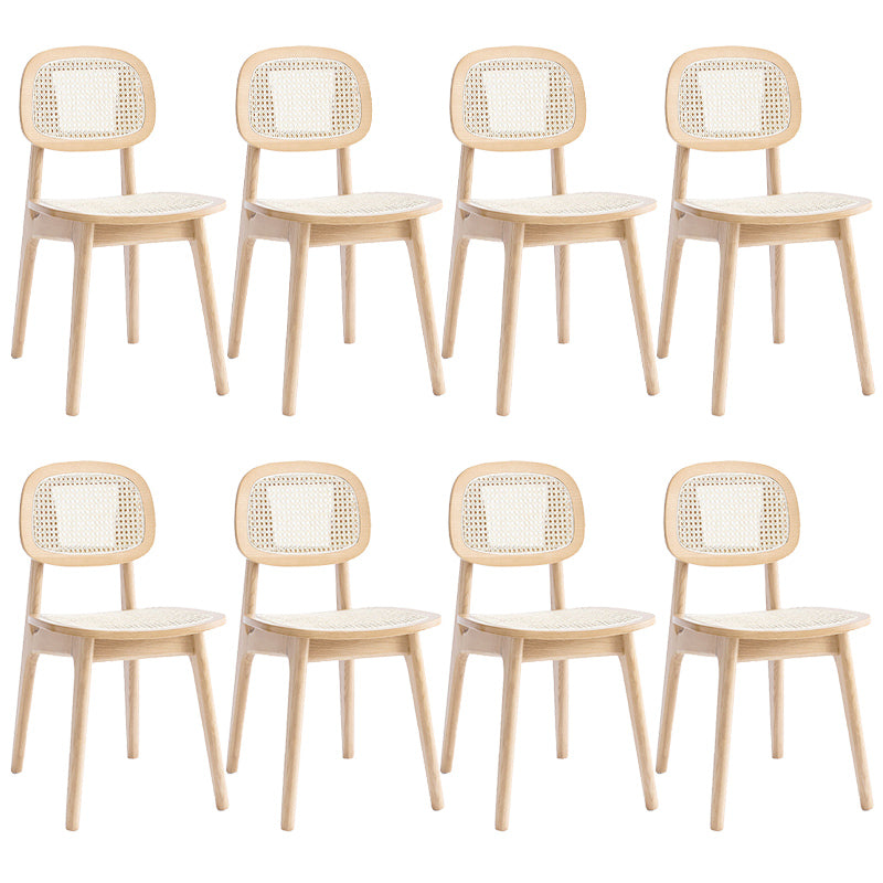 Traditional Style Dining Chair Solid Wood Cane Back Side Chair