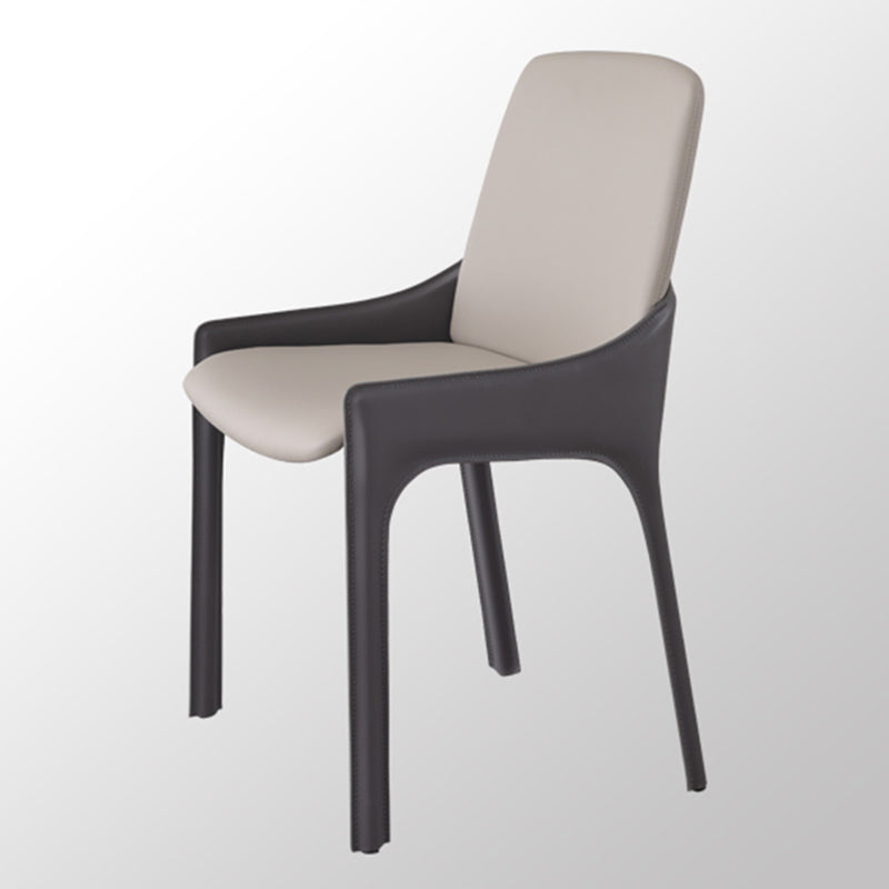 Faux Leather Arm Dining Chairs Modern Home Dining Side Chair