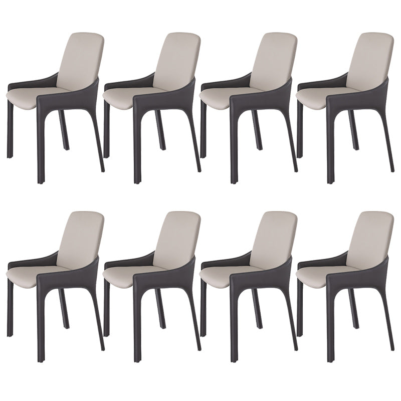 Faux Leather Arm Dining Chairs Modern Home Dining Side Chair