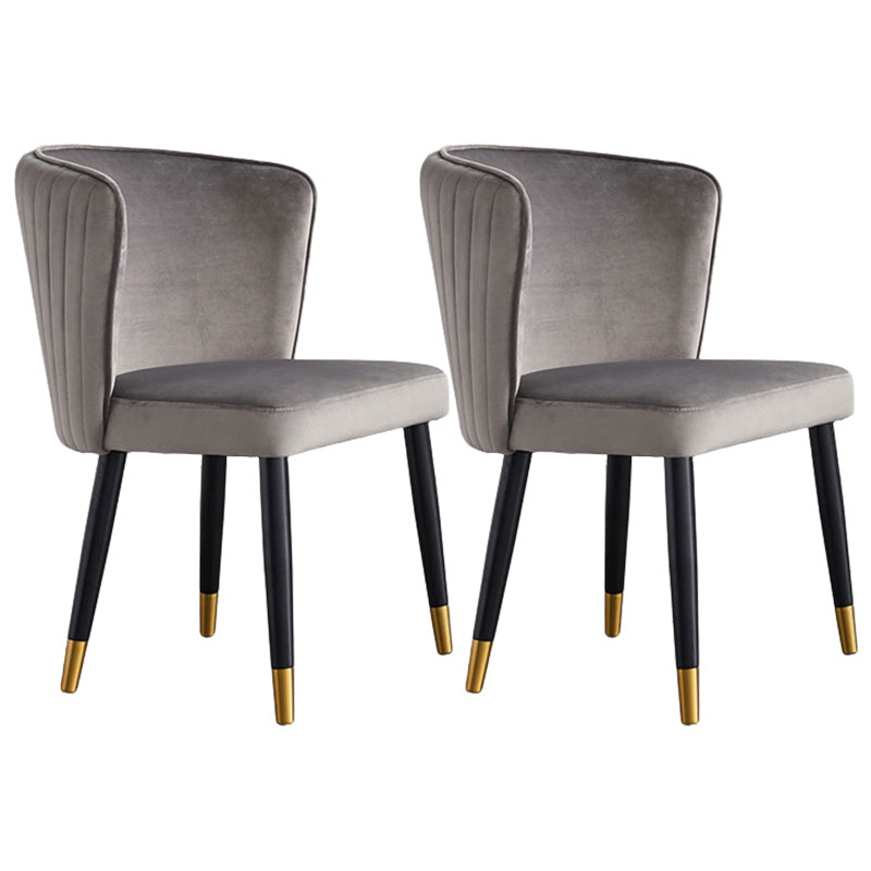 Glam Parsons Armless Dining Chairs Upholstered Dining Side Chair