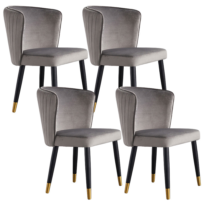 Glam Parsons Armless Dining Chairs Upholstered Dining Side Chair
