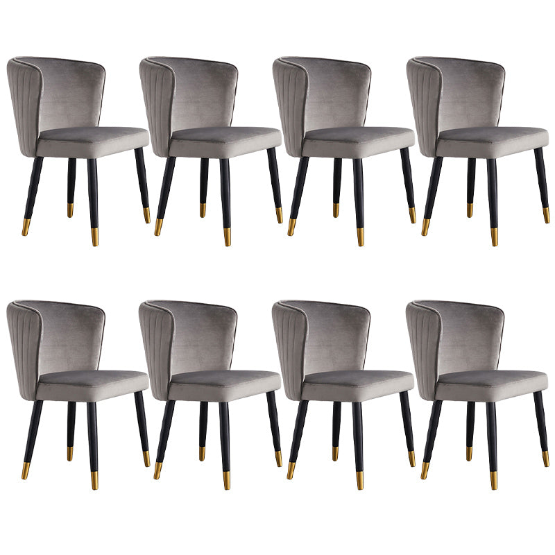 Glam Parsons Armless Dining Chairs Upholstered Dining Side Chair