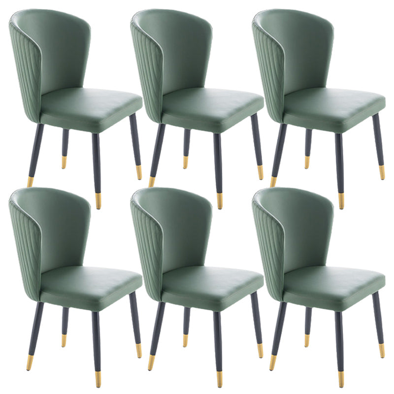 Glam Parsons Armless Dining Chairs Upholstered Dining Side Chair