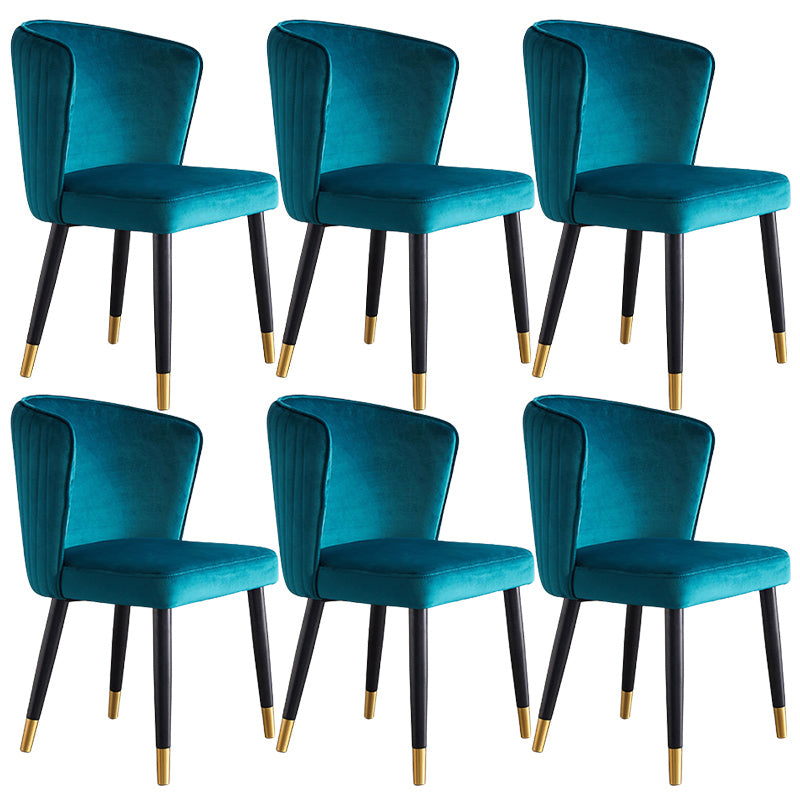 Glam Parsons Armless Dining Chairs Upholstered Dining Side Chair