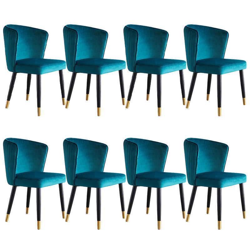 Glam Parsons Armless Dining Chairs Upholstered Dining Side Chair