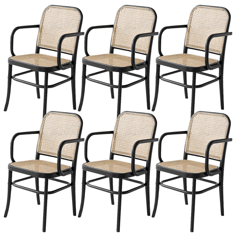 Traditional Dining Chair Solid Wood Cane Back Dining Room Chair