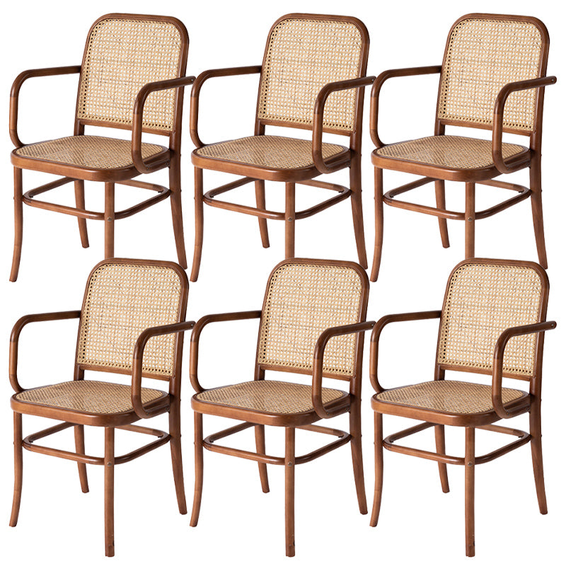 Traditional Dining Chair Solid Wood Cane Back Dining Room Chair