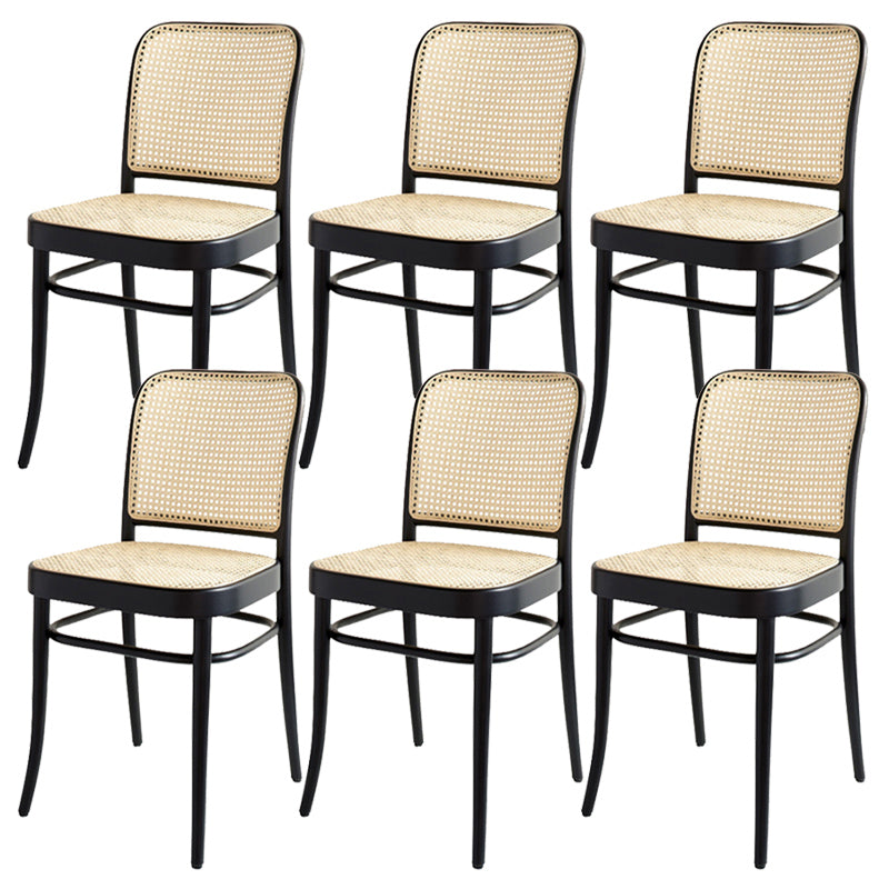 Traditional Dining Chair Solid Wood Cane Back Dining Room Chair