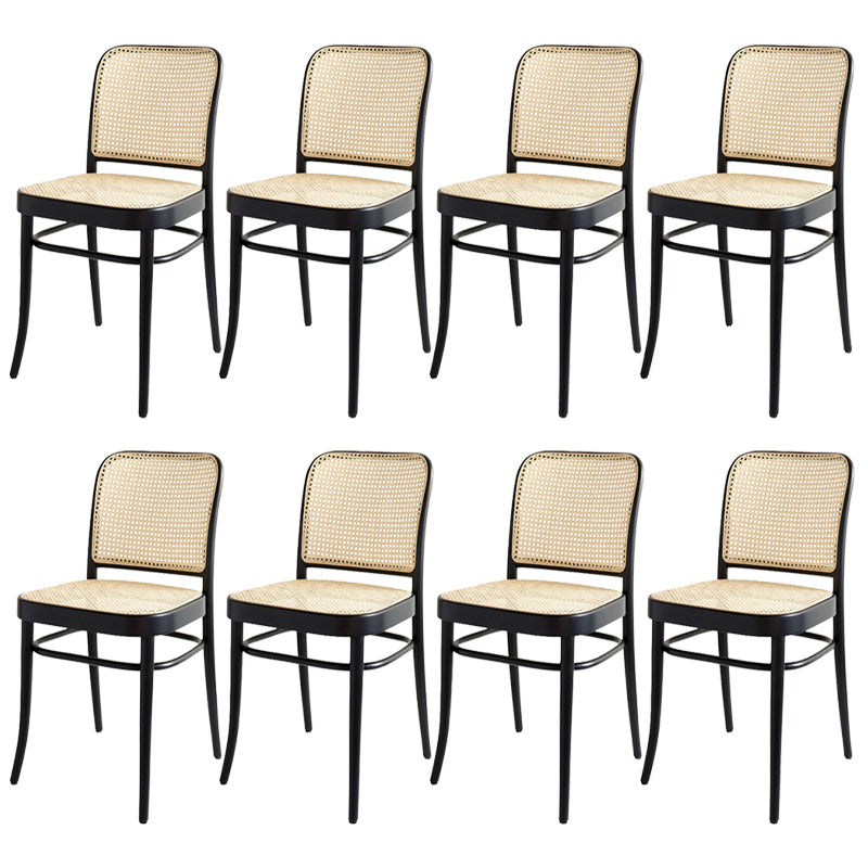 Traditional Dining Chair Solid Wood Cane Back Dining Room Chair