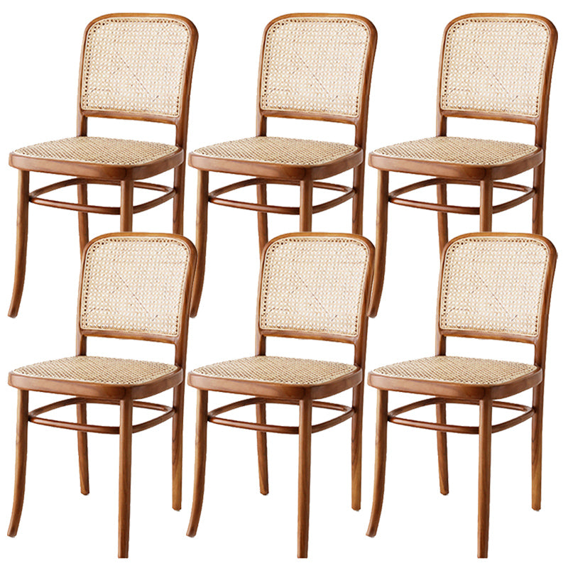 Traditional Dining Chair Solid Wood Cane Back Dining Room Chair
