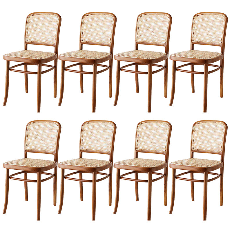 Traditional Dining Chair Solid Wood Cane Back Dining Room Chair
