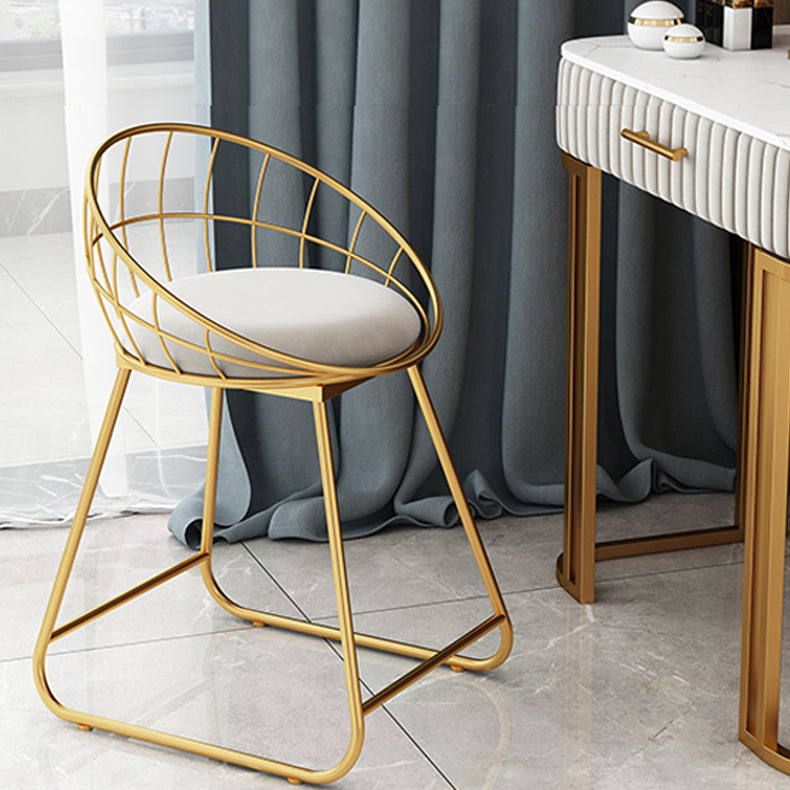 Fabric Dining Chair Scandinavian Open Back Armless Dining Chairs