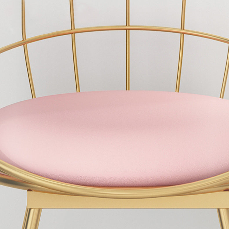 Fabric Dining Chair Scandinavian Open Back Armless Dining Chairs