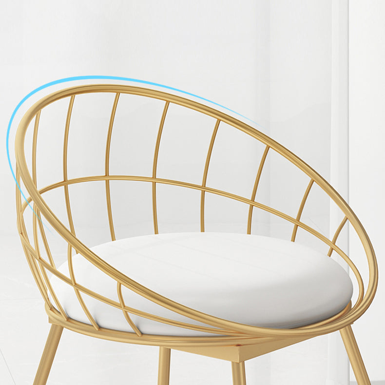 Fabric Dining Chair Scandinavian Open Back Armless Dining Chairs