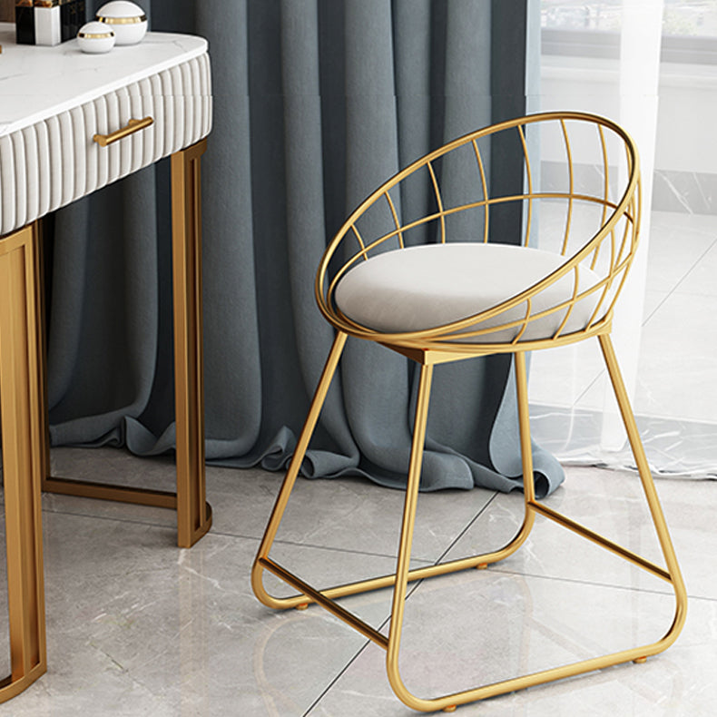 Fabric Dining Chair Scandinavian Open Back Armless Dining Chairs