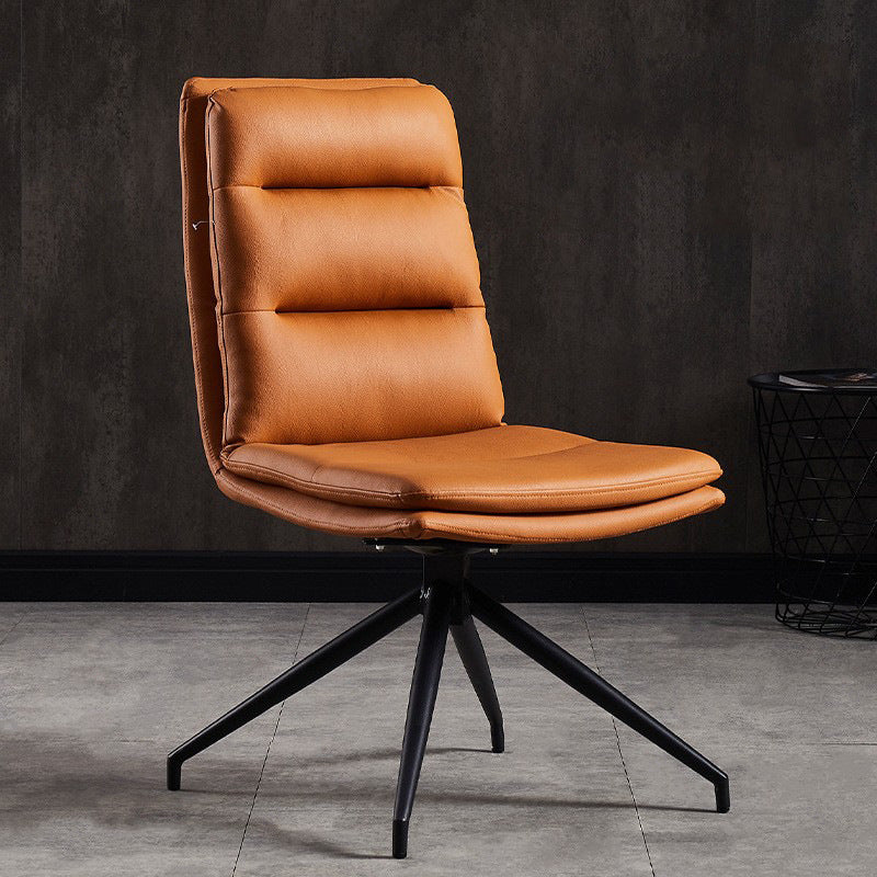 Contemporary Style Dining Chair Armless Side Chairs with Metal Legs