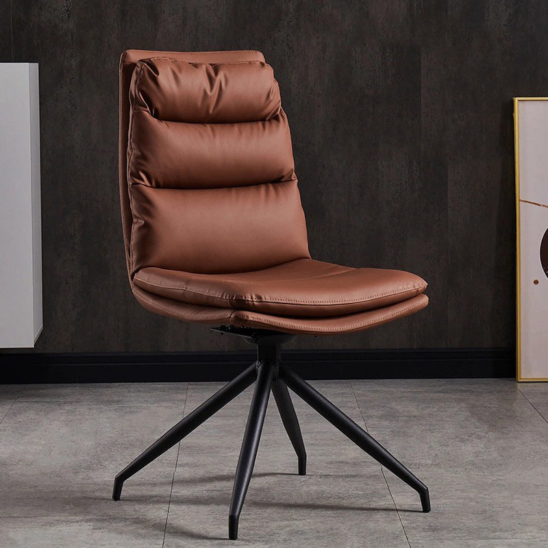 Contemporary Style Dining Chair Armless Side Chairs with Metal Legs