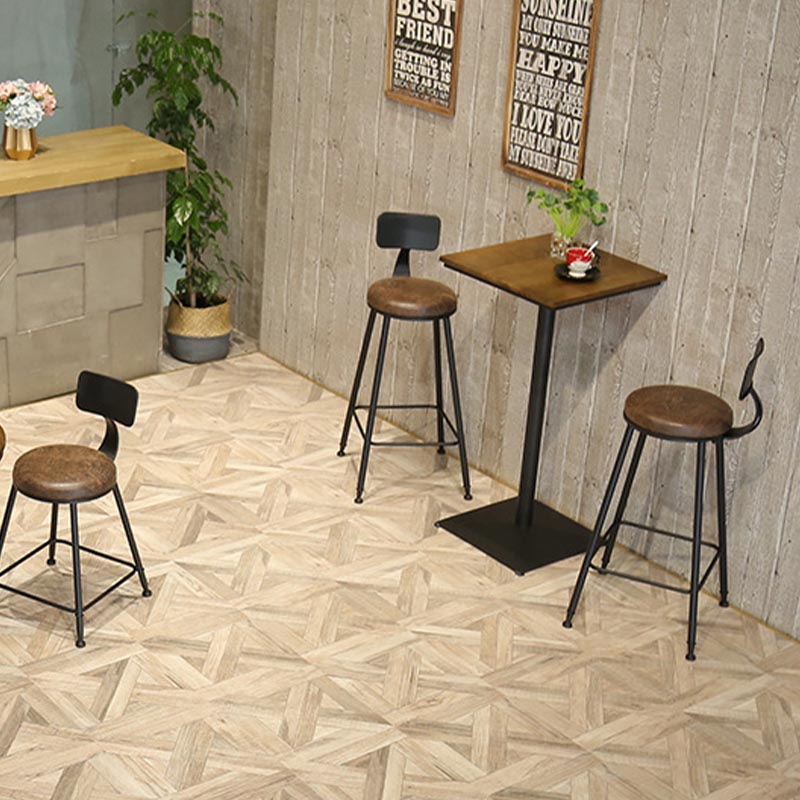 Industrial 1/3/4/5 Pieces Bar Table Set Round Pine Wood Counter Table with Stools for Cafe