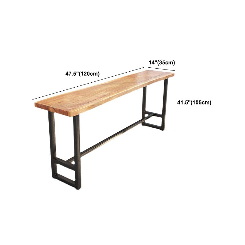 Modern 1/9 Pieces Bar Table Set Rectangle Wood Counter Table with Stools for Balcony