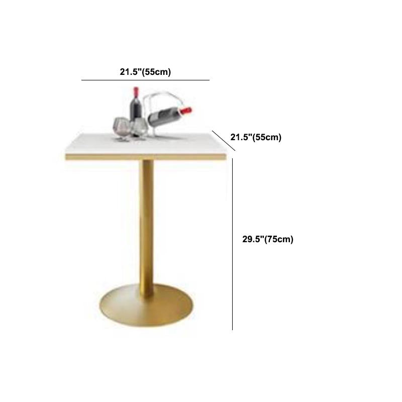 Glam Bar Table Set 1/3/5 Pieces Round Stone Counter Table with High Stools for Dining Room