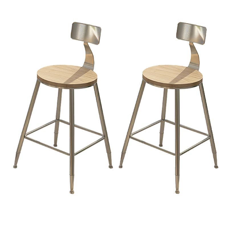 1/2/3/5 Pieces Stools Set Industrial Chrome Metal Pub Table Set for Small Places