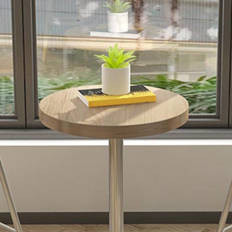 1/2/3/5 Pieces Stools Set Industrial Chrome Metal Pub Table Set for Small Places