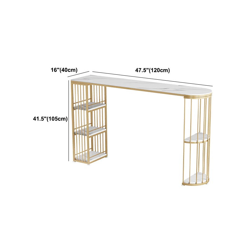 Modern 1/3 Pieces Bar Table Set Stone Counter Table with High Stools for Milk Tea Shop