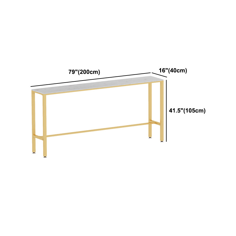 Glam Style Rectangle Bar Table 1/2/7 Pieces Faux Marble Counter Table