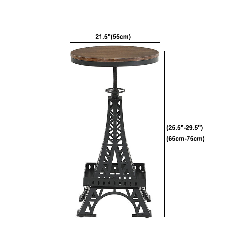 1/3 Pieces Industrial Style Bar Table Set Solid Wood Bar Table Set