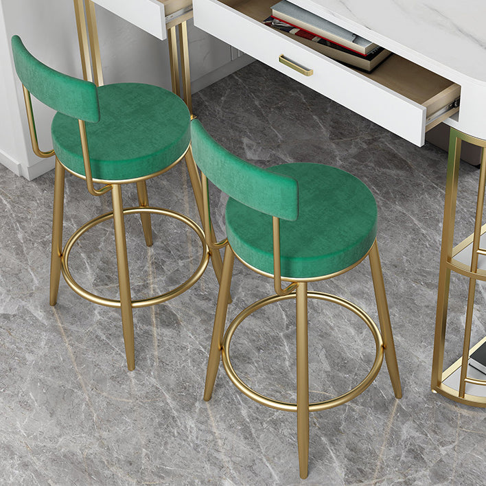 Glam Style Stone Bar Table 1/3/4 Pieces Counter Table with Upholstered Stools