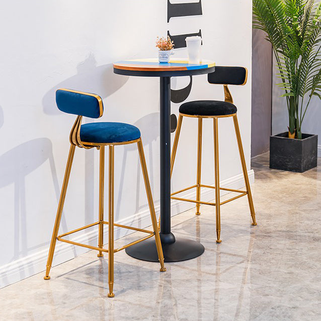 Solid Wood Bar Table Set Glam Round 1/3 Pieces Counter Table for Dining Room