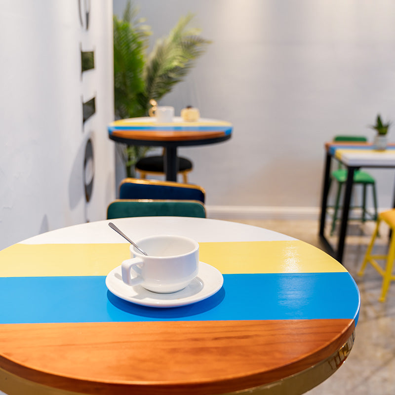 Solid Wood Bar Table Set Glam Round 1/3 Pieces Counter Table for Dining Room