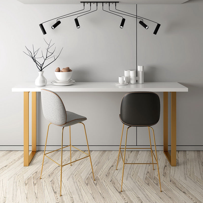 Solid Wood Bar Table Set Glam Rectangle 1/3/4/5 Pieces Counter Table