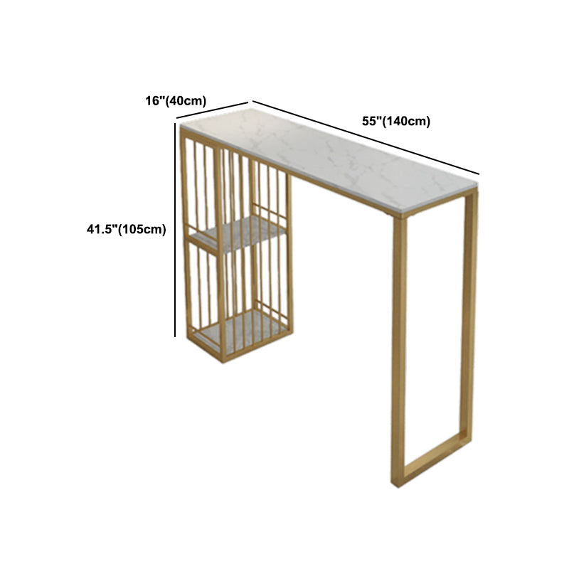 1/3/5 Pieces Bar Table Set Glam Rectangular Table and Stool Set