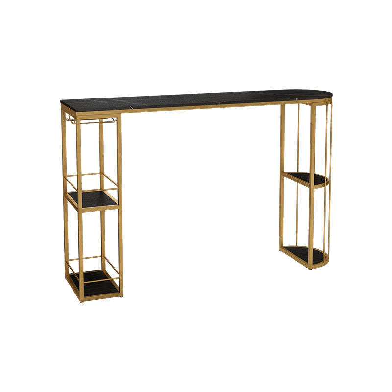 Glam Style Fixed Bar Table 1/2/3 Pieces Stone Counter Table for Dining Room